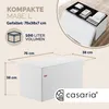 CASARIA® Sitzbank mit Stauraum Faltbar Weiß 80x40x40cm Produktbild-Vorschau 6