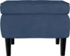 vidaXL Fauteuil à oreilles avec tabouret bleu velours Voir les images du produit 10