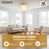 Monzana Lampadario da Soffitto 40W Rotondo 38cm Stoffa 2 Anteprima dell’immagine prodotto 2