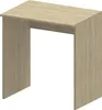 A 3D rendering of a small desk with a light wood grain finish. Produktbild-Vorschau