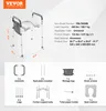 A product image showing a toilet seat riser with dimensions and included accessories. Anteprima dell’immagine prodotto