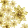 Künstliche Weihnachtsblumen, 30 Stück, gold, 7,5/10/15 cm Productafbeelding-voorbeeld