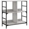 vidaXL Libreria Grigio Sonoma 78,5x33x82 cm Materiale Anteprima dell’immagine prodotto 1
