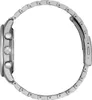 Side view of a silver watch with a metal band against a white background. Produktbild-Vorschau