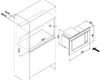 Diagram showing installation dimensions for a built-in appliance. Produktbild-Vorschau