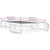 Massivholzbett Schwarz 75x190 cm Produktbild-Vorschau 8