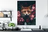 MuchoWow® - Leinwandbilder - Fuchs - Blumen - Tiere, Produktbild-Vorschau 4