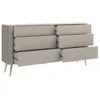 A dresser with six drawers, some of which are open, on a white background. Anteprima dell’immagine prodotto