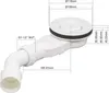 A technical diagram of a shower drain with dimensions. Anteprima dell’immagine prodotto