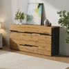 Merax Sideboard mit Holzoptik, Wohnzimmerschrank mit 2 Produktbild-Vorschau 5