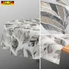 Tischdecke 140x240cm Oval Grau abwaschbar Baumwolloptik Produktbild-Vorschau 2