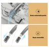 Collage showing two features of a toilet bidet attachment: self-cleaning nozzle and removable nozzle. Podgląd zdjęcia produktu