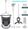 Hängesessel, Hängestuhl, Hängeschaukel, mit 2 Kissen, bis Produktbild-Vorschau 4
