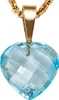 JOBO Anhänger Herz 585 Gold Gelbgold 1 Blautopas Produktbild-Vorschau 1