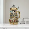 Bierkrug mit Deckel 0,7L – Traditioneller Steinkrug mit Produktbild-Vorschau 3