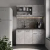 Singleküche Vicco R-Line Beton 140 cm ohne Arbeitsplatte, Produktbild-Vorschau 3