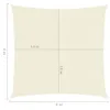 vidaXL Voile d'ombrage 160 g/m² Crème 4x4 m HDPE Voir les images du produit 13