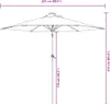 vidaXL Slnečník s oceľovou tyčou Terakota 225x225x212 cm Náhľad obrázku produktu 8