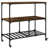 CLORIS Küchenwagen Räuchereiche 100x50x95 cm Holzwerkstoff Produktbild-Vorschau 9
