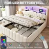 Flieks gestoffeerd bed 140x200 cm met lade, Productafbeelding-voorbeeld 6