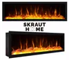TV-Lowboard mit elektrischem Kamin, 368x45x35 cm, Zement Podgląd zdjęcia produktu