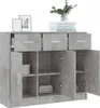 vidaXL Príborník betón sivý 91x28x75 cm odvodený výrobok z Náhľad obrázku produktu 4