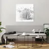 Bilder auf glas - Einteilig - Skizze Wald Birke - 70x70cm - Produktbild-Vorschau 6