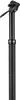 A black bicycle seat post with a saddle clamp at the top, presented against a white background. Produktbild-Vorschau