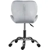 A rear view of a gray office chair on a white background. Podgląd zdjęcia produktu
