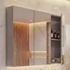 Spiegelschaaf HWC-B19b, badmeubel, hangkast, 6 planken, Productafbeelding-voorbeeld 1
