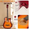 FCH Akustikgitarre 38 Zoll Cutaway Westerngitarre Set, Holz Produktbild-Vorschau 3