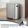 COSTWAY Mülleimer Küche, 60L Mülltrennsystem 2 Fächer, Produktbild-Vorschau 7
