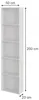 Seitenregal Vicco Elmo Weiß 50 x 200 cm, Model 59901 Produktbild-Vorschau 2