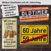 Retro Blechschild 60 Geburtstag Schild, 60 JAHRE KLASSIKER, Produktbild-Vorschau 8