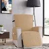 A recliner chair with a beige slipcover is shown in a living room setting, next to a side table and a floor lamp. Anteprima dell’immagine prodotto
