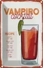 vianmo Blechschild 18x12 cm Vampiro Cocktail Recipe Tequila Produktbild-Vorschau 1