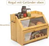 Theo&Cleo Brotkasten Bambus 2 Etagen mit Belüftung und Produktbild-Vorschau 3