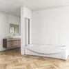 Duschabtrennung 120x140cm Badewannenaufsatz Faltwand Produktbild-Vorschau 2