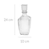 Elegancka kwadratowa karafka z korkiem do napojów Podgląd zdjęcia produktu 11