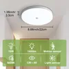 A ceiling light fixture mounted on a ceiling, with overlaid graphics detailing its features. Náhľad obrázku produktu