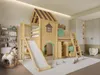 Hochbett 90x200 cm mit Rutsche & Kleiderschrank Kinderbett Produktbild-Vorschau 15