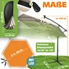 KESSER® Ampelschirm Alu Sonnenschirm mit LED Solar Inkl. Produktbild-Vorschau 2