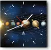 Wanduhr - Quadrat - Glasuhr - Kosmos Planet - 40x40cm - Produktbild-Vorschau 1