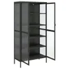 vidaXL Highboard Schwarz 85x40x180 cm Glas und Stahl Produktbild-Vorschau 9