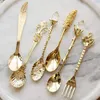 Dessertlöffel und Dessertgabel, 6 Stück - Gold Produktbild-Vorschau 2