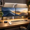 24W Schreibtischlampe Led Klemmbar, 80CM Weiß Monitor Lampe Produktbild-Vorschau 6
