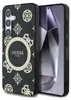 Etui Guess 4G sfondo oro placcato Peonia modello Magsafe Anteprima dell’immagine prodotto 1