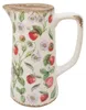Deko Vase Krug VINTAGE Erdbeeren antik weiß grün rot H. Produktbild-Vorschau 2