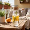 Carafe en verre Relaxdays, bouchon en liège, lot de 2, 1,2 Voir les images du produit 3