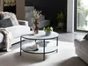 SalesFever Couchtisch rund | mit 2 Ablagen | Glasplatte Produktbild-Vorschau 9